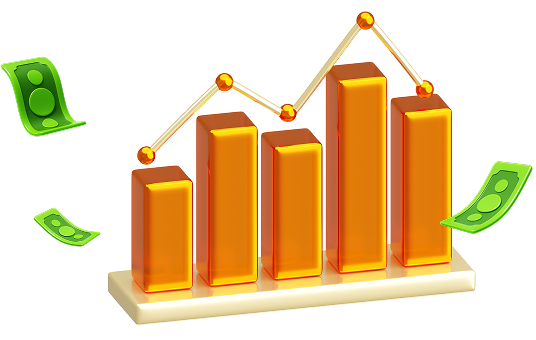 Investment growth illustration